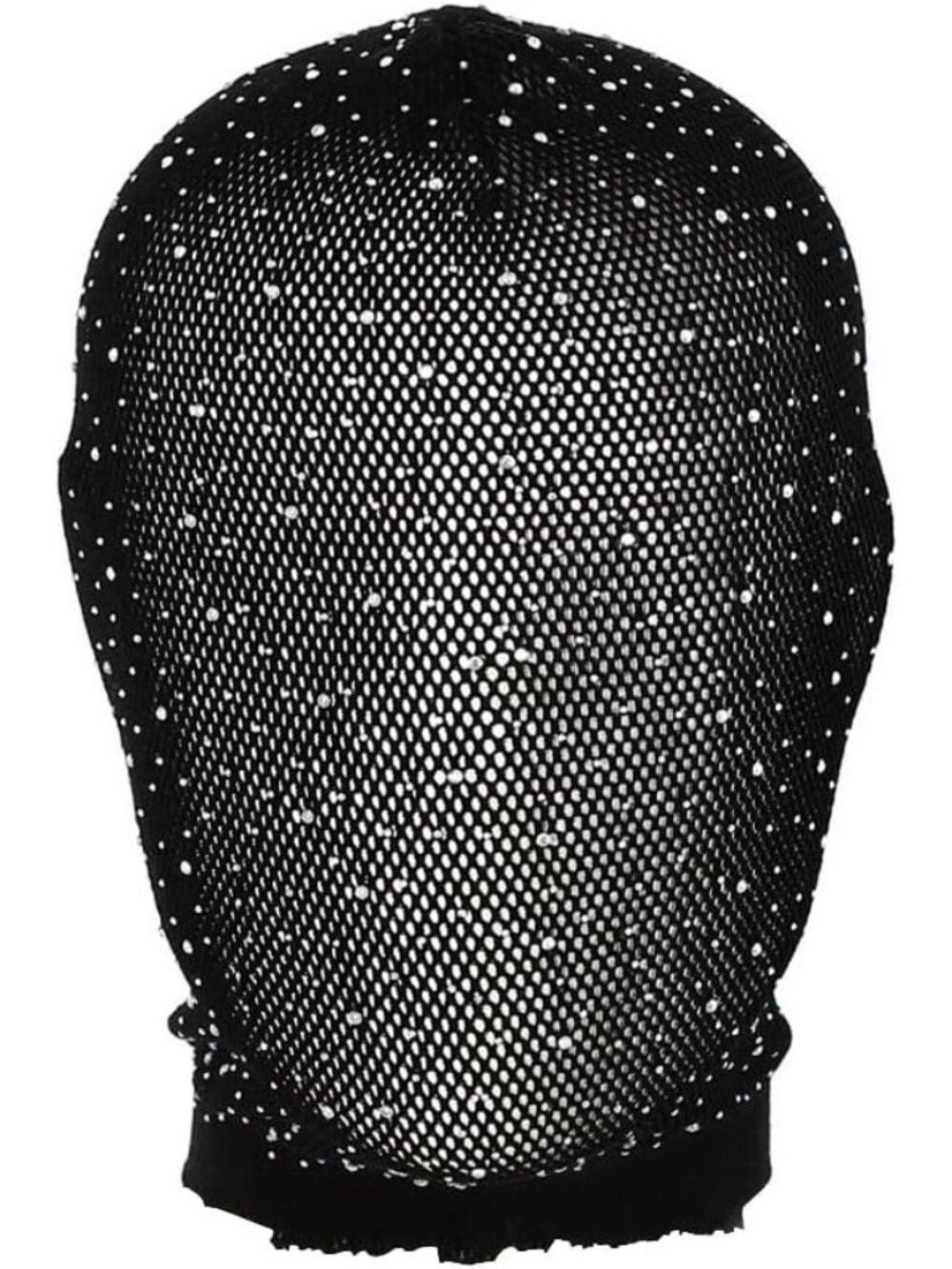 Black Crystal Elastic Mesh Rhinestone Masquerade Masks Full Face Veils See Throu